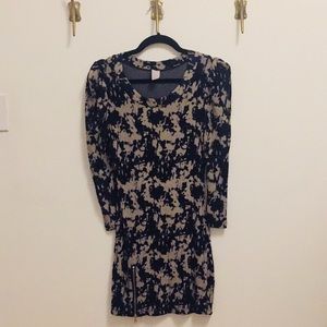 Estam Paint Splatter Long-Sleeve Mini Dress
